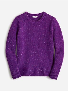 Crewcuts Purple Speckled Knit Crewneck Sweater